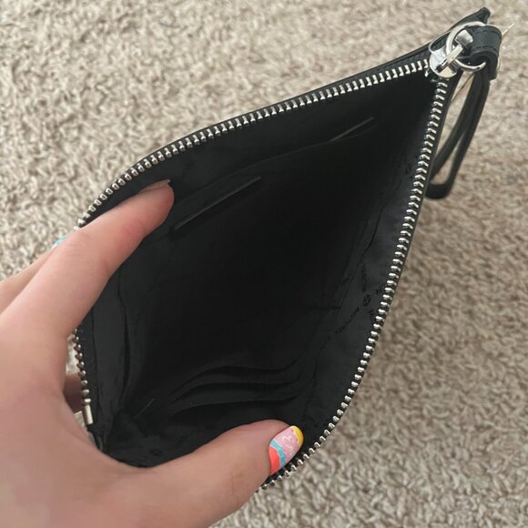 🆕NWT Michael Kors Black Studded Wristlet with Silver Hardware - Picture 4 of 4